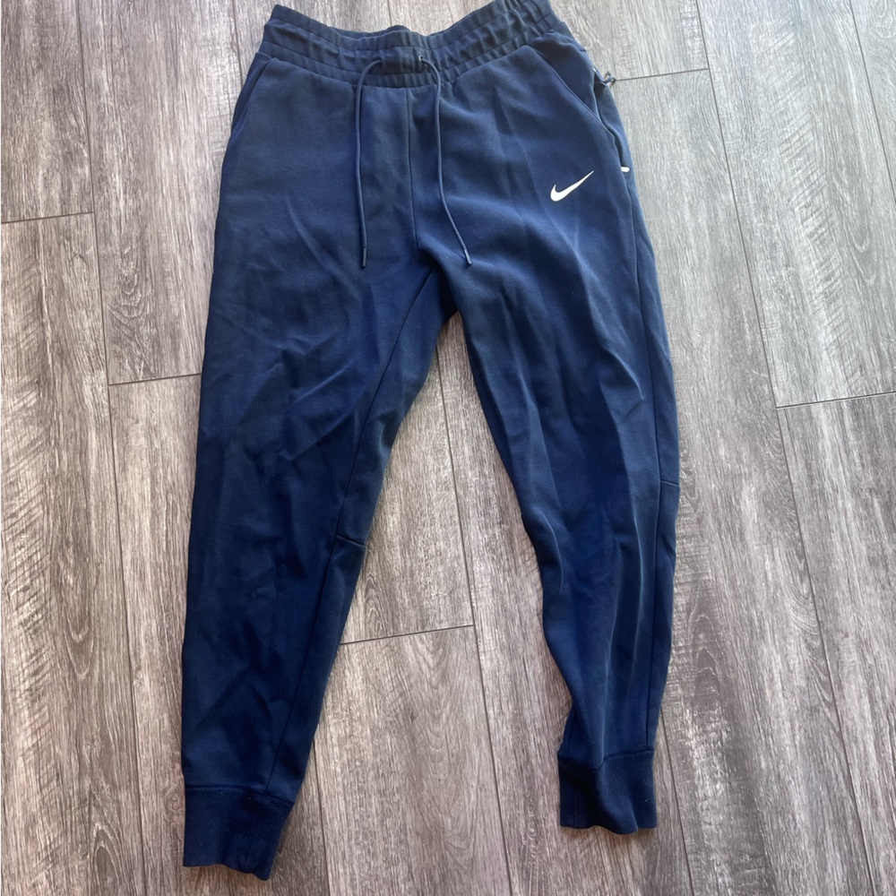 Nike Dark Blue Sweatpants with White Logo